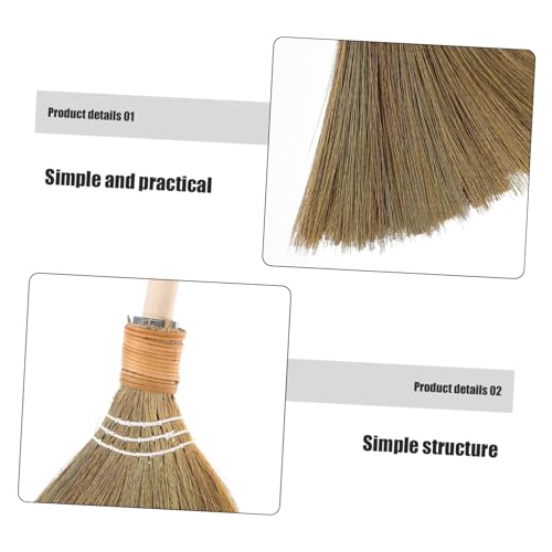 QUMIIRITY Kleiner Strohbesen für Handgemachter Besen aus Natürlichem für Wohnzimmerreinigung Pädagogisches Reinigungsspielzeug für Junge Abnehmbarer – Bild 4