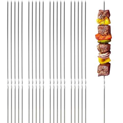 Lineslife 20Pcs Kebab Skewers for Grilling, 13