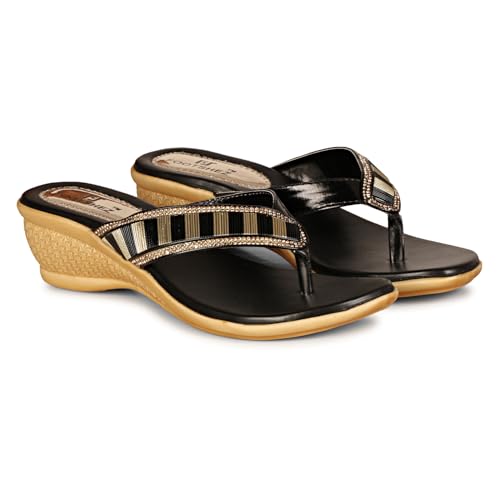 Image of Footshez womens F-1292-black 42Fashion Slippers