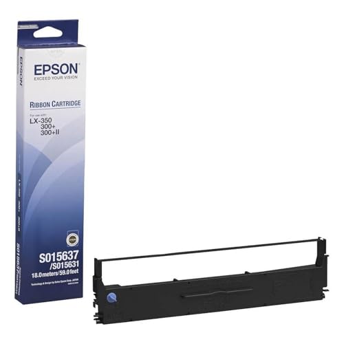 Cinta LX 350 negra compatible con Epson LX300, LX350, LX400, FX80, MX82, RX105 17M C13S015637