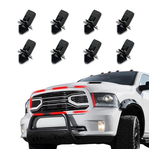 8Pcs Grille Moulding Clips, 68213168AA Front Grille Fasteners Replacement, Automotive Retainer Clips Compatible with Most Cars, Trucks, SUVs and More