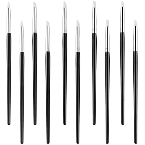 10 Pcs Clay Sculpting Tools Silicone Carving Modelling Colouring Tool Clay Sculpture Tools for Clay Pottery Sculpture Polymer Modeling Ceramic Craft Baking DIY Cover