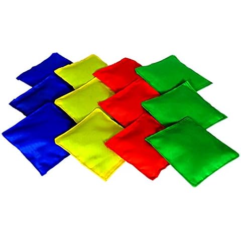 GSI 4 Inch 12 Pack Small Bean Bags Kids Throwing with Superior Stitching for Mini Bean Bag Toss Game Sensory Hand Juggling for Children Throw and Kids Beanbags Sports Outdoor Activities (12 Pieces) Cover