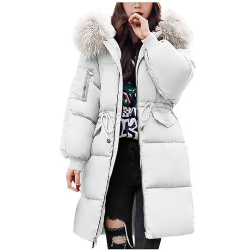Manteau en duvet chaud d'exception avec grand col et coupe longue d'hiver 2026