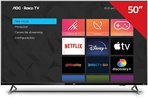 Smart TV 50" Aoc Roku 4K Série 6125-50U6125/78G