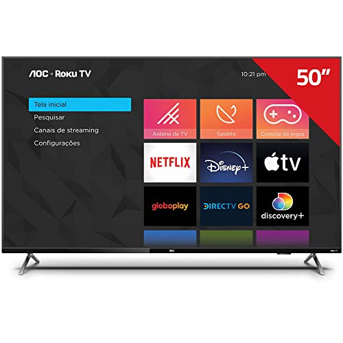 Smart TV 50' Aoc Roku 4K Série 6125-50U6125/78G