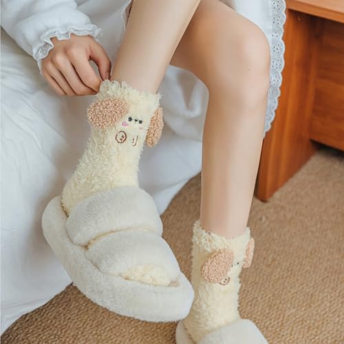 Image of Benefeet Sox Cute Fuzzy Socks for Women Girls - Fluffy Cozy Warm Winter Funny Animal Slipper Plush Sleeping Socks