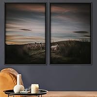 2 Piece Framed Canvas Wall Art Alpacas Canvas Prints Home Artwork Decoration for Living Room,Bedroom - 16