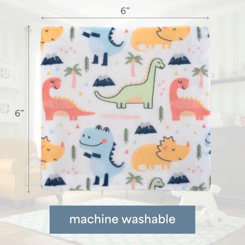 Image of S&T INC. Aura Crinkle Squares Baby Toys, 6 Inch x 6 Inch, Dinosaur Hearts, 2 Pack