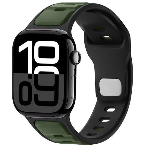Anlinser Bands Compatible with Apple Watch Band for Women Men 42mm 41mm 40mm 38mm, Soft Sport Loop Waterproof Strap for iWatch Series 11/10/9/8/7/6/5/4-1 SE, Army Green - image 1