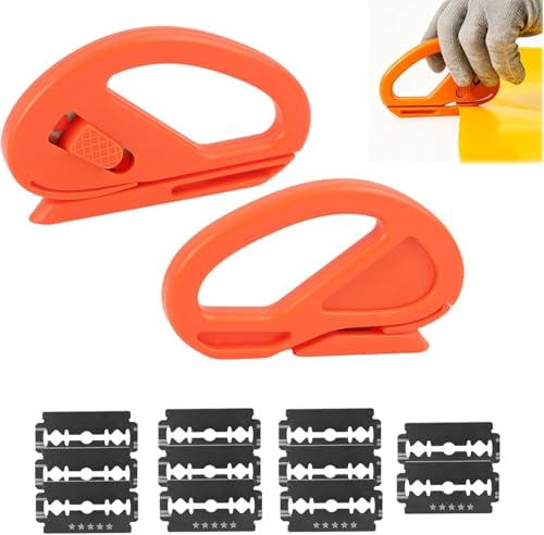 2er Set Geschenkpapier Schneider mit Klingen an beiden Enden Schneider Geschenkpapier mit Doppelklingen Paper Cutter für Weihnachten Geburtstage und Feiertage Gift Wrap Cutter für Papierrollen