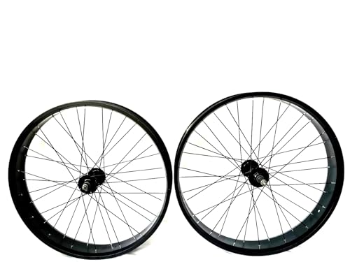 26\" x 4.0 Fat Tire Bike Rim/Bicycle Wheel Set Heavy Duty 12 Gauge Spokes Wheel Black/Single and Rotary Flywheel 7/8/9s Bicycle Rim Beach Cruiser Bike (Disc Brake) - Thumbnail 2