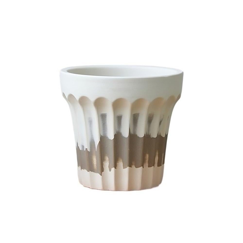 MNUvxzaewf Creative Home High-end Floral Pot Ceramic Nordic Mixed Color Coarse Pottery