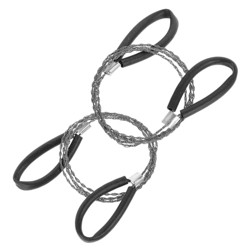 Happyyami 2pcs Outdoor Survival Wire Saws Pocket Chainsaw Rope Cutting Emergency Wire Saws for Outdoor Activities