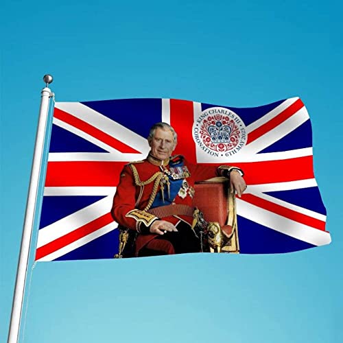 King Charles Coronation/VE Day 80th Anniversary Flag Banner Decorations Memorabilia 80 Years Victory In Europe, Patriotic Street Party Decoration WW2 1945