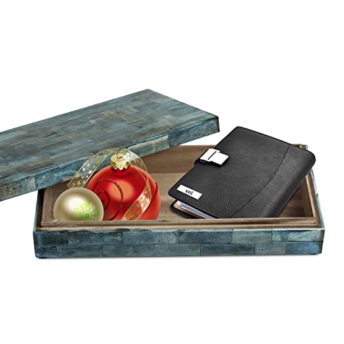 Image of Handicrafts Home Verdigris Collection, Storage Organizer Decorative Box Multipurpose Gift - Verdigris 12x6x2 inch
