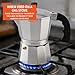 Imusa USA Aluminum Stovetop 6-cup Espresso Maker (B120-43V), Silver