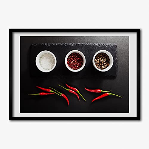 Tableau Peinture Décoratif Tulup Épices Cadre Bois anti-déformation