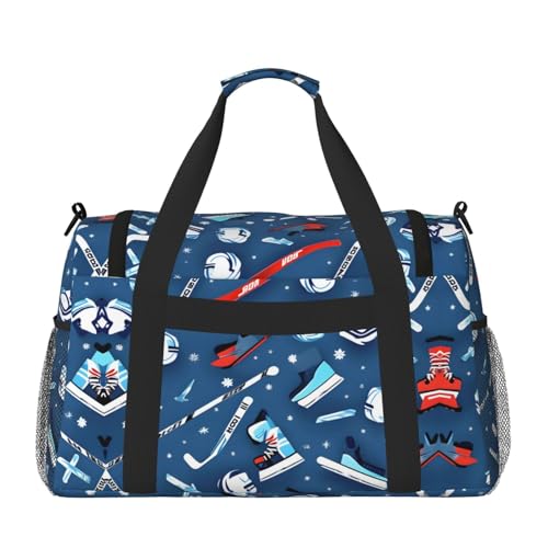 Ice Hockey print print Personal Item Bag Large Duffel Bag Travel Bag Weekender Bag Gym Bag Tote Duffel bag2