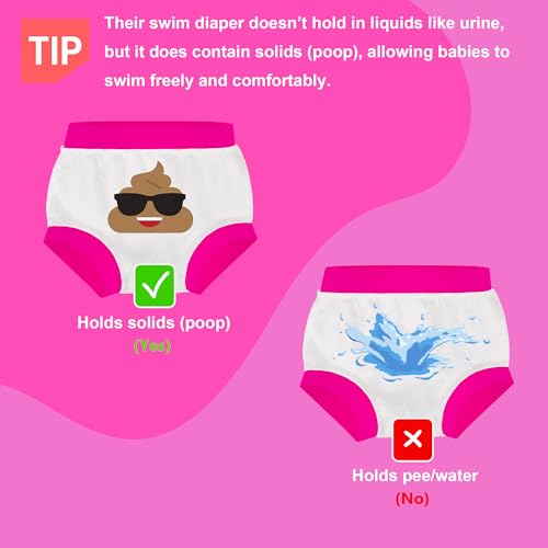 Image of BIG ELEPHANT Baby Swim Diapers 3-Pack, Reusable Swimming Diapers