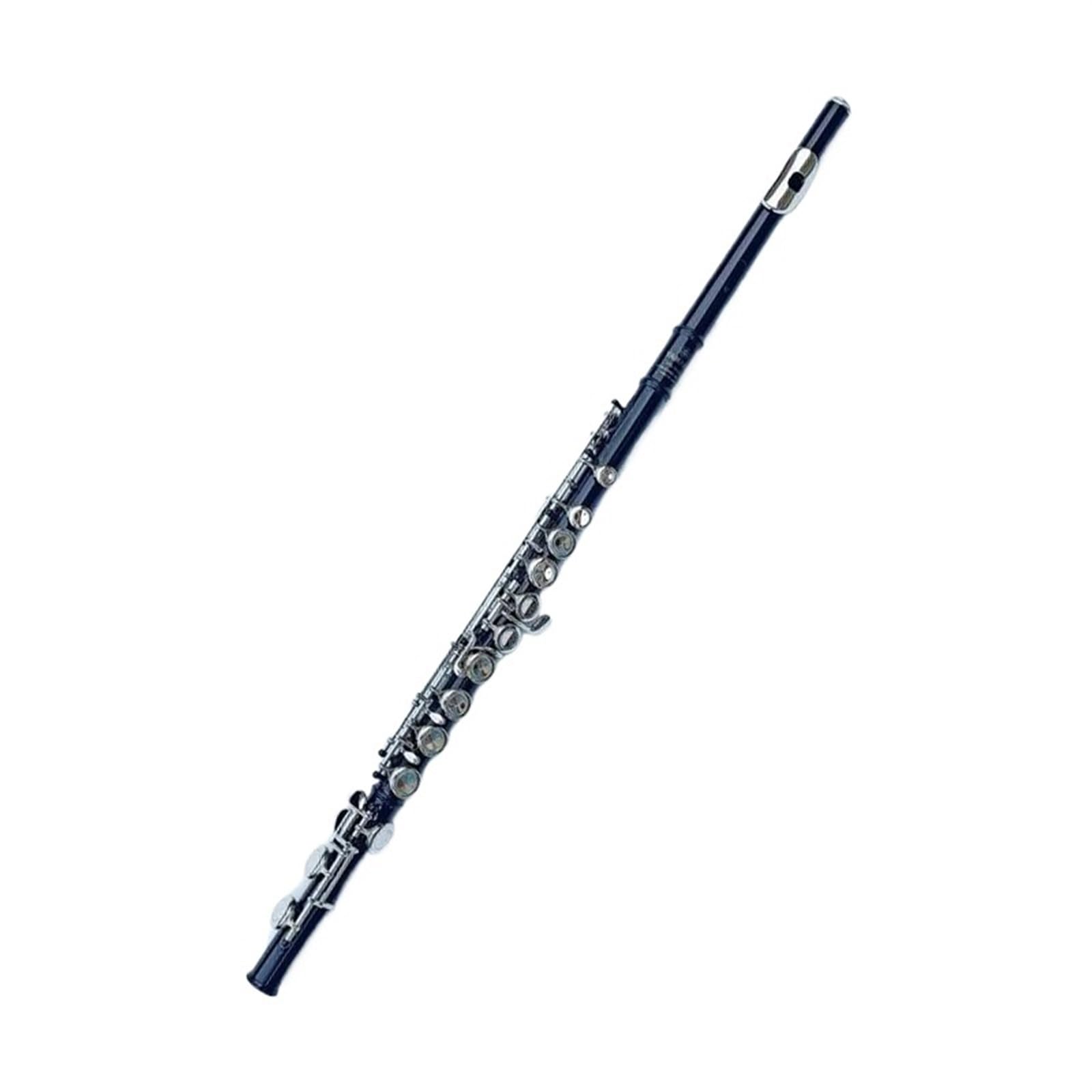 Flauto Traverso Flauto Nero A 16 Fori Strumento A Fiato Chiave Chiusa Aggiungi Il Tasto E Tono C Flauto Da Concerto Placcato In Nichel Con Custodia