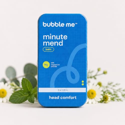 Bubble Me Minute Mend Magnesium Balm | Peppermint Eucalyptus Chamomile | Migraine Headache Relief | 10g