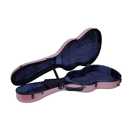 Image of Crossrock Poly Carbon OM /000 Guitar Case, Anti-scratch Flight Case in Rose Gold (CRF4000OMRG)