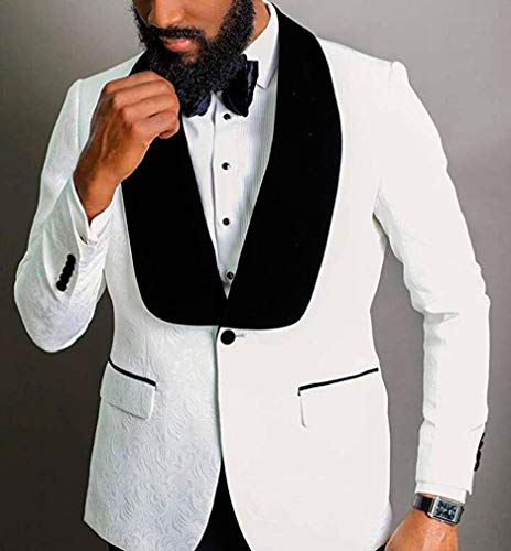 Men's Shawl Lapel Floral Blazer One Button Regular Fit Prom Party Jacket Dinner Coat2