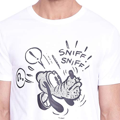 Image of Mickey Mouse Family by Wear Your Mind Men's Regular Fit Round Neck Short Sleeves Knitted T-Shirt