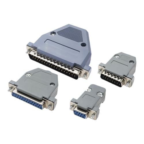 Image of LOKLNEYK Connector Welding Wire Type DB15 15 ho /*le pin 3 Rows VGA Adapter Male Female Plug Socket Serial Port Terminal(Silvery Female)