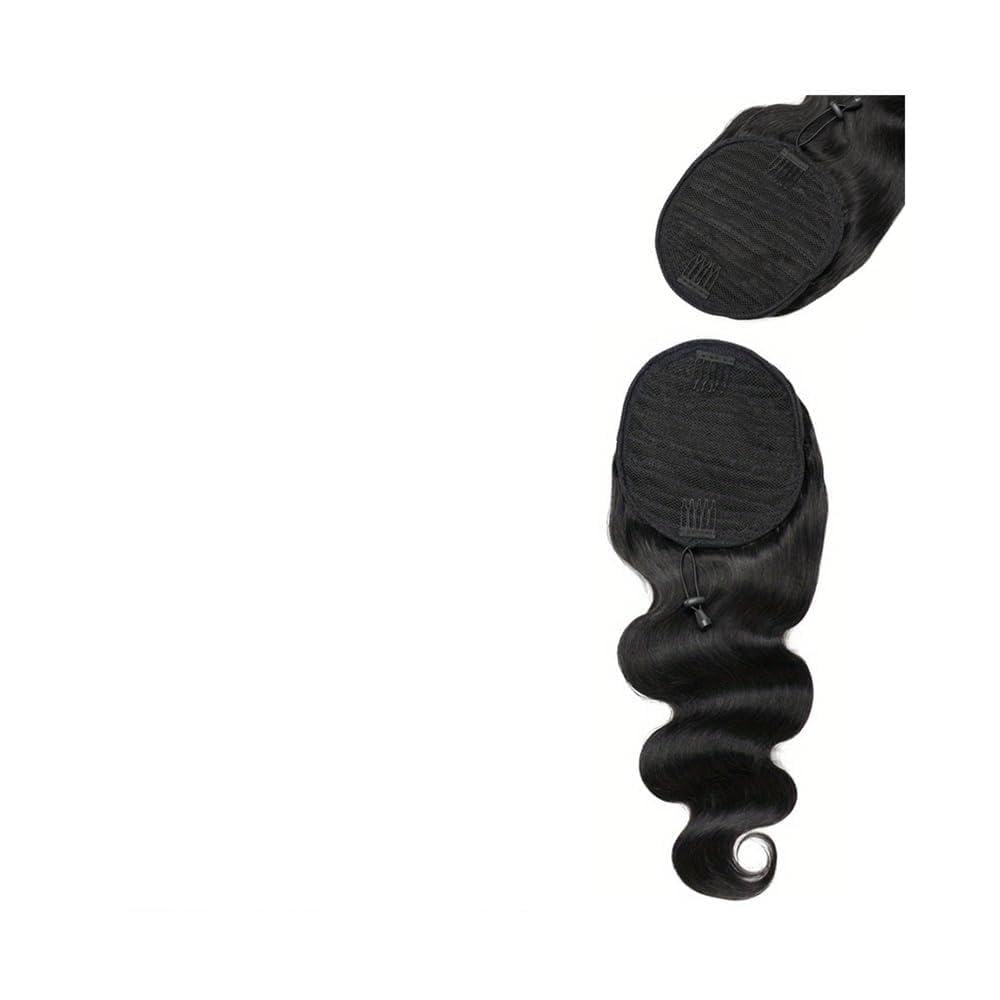 Extensiones de cola de caballo 100% de cabello humano brasileño Remy de 16 pulgadas 8