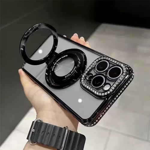 Coque magnétique pour iPhone 15 Plus noire avec support béquille compatible MagSafe - 7