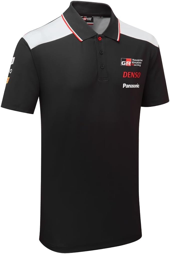 Toyota Gazoo Racing WRT Team - Poloshirt con cuello - Campeonato del Mundo de Rally - Producto oficial - Negro/Rojo/Blanco