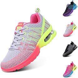 Zapatillas de Running Mujer Deportivas Zapatos Zapatillas de Running Ligero Transpirables Gimnasio Sneakers Deportivas Casual Gris EU 37