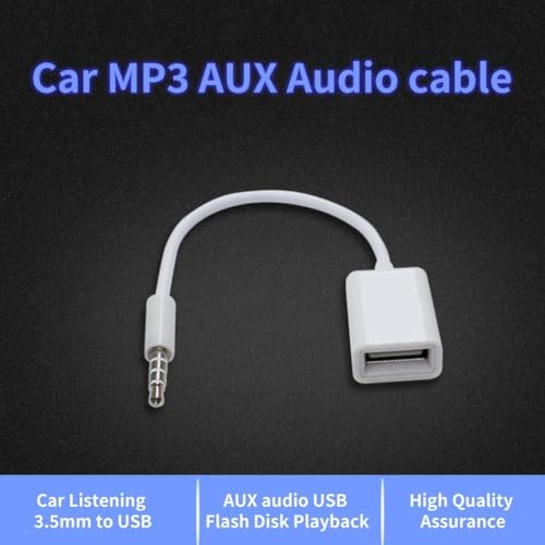 Cable adaptador de audio Jack 3.5mm macho a USB hembra miniatura 6