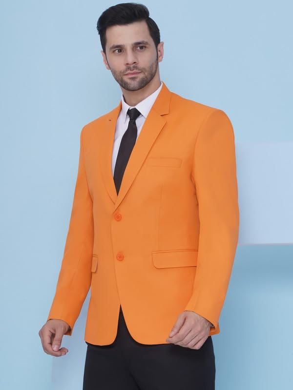 Image of FAVOROSKI Tuxedo Formal Blazers for Men with 2 Pockets | Rayon Slim Fit Single Breasted Blazer | Semi Ethnic Wear Tuxedos | Solid Tuxedo Blazers in Shawl Collar | Blazer for Wedding, Festive, Formal