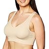Hanes-Womens-Invisible-Embrace-ComfortFlex-Fit-Wirefree-Bra-MHG561 Hanes Women's Seamless Wireless, Lightweight Full-Coverage Wirefree T-Shirt Bra (S-3XL), Nude, Medium