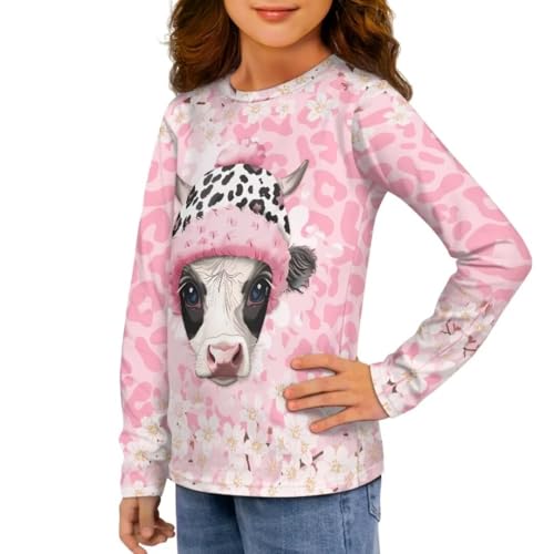Long Sleeve Shirts for Girls Winter Tops 3-16t Cartoon T Shirts for Fall Clothes4