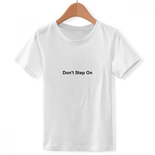 T-Shirt Blanc pour Les Garçons avec Motif Symbole Noir Ras du Cou DIYthinker