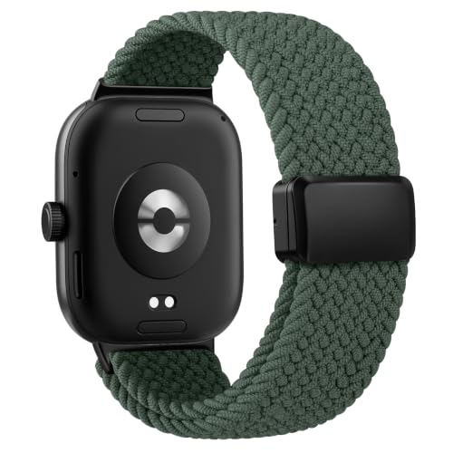 Image of Tobfit Stretchy Nylon Braided Band for Redmi Watch 6 /Redmi Watch5 /4 & Xiaomi Smart Band 8 Pro /9 Pro - Breathable, Adjustable Quick-Release Replacement Strap