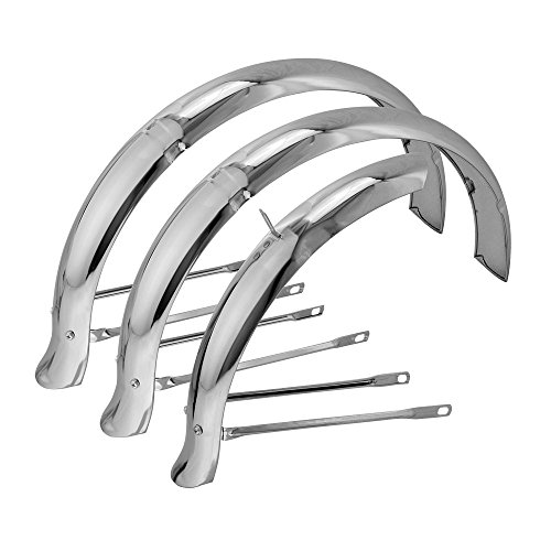 Fenix Cycles Flared Adjustable Trike Conversion Kit Fender Set Chrome, Various Sizes (20