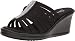 Skechers Cali Women's Rumblers Hot Shot Wedge Sandal, Black/Black, 7 M US