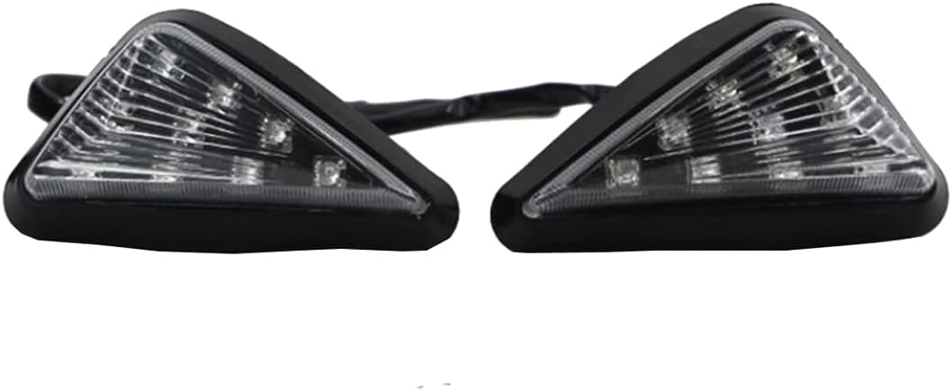 Triangle Flush LED Motorcycle Turn Signals Blinkers Indicator Lights 1 Pair (Red)