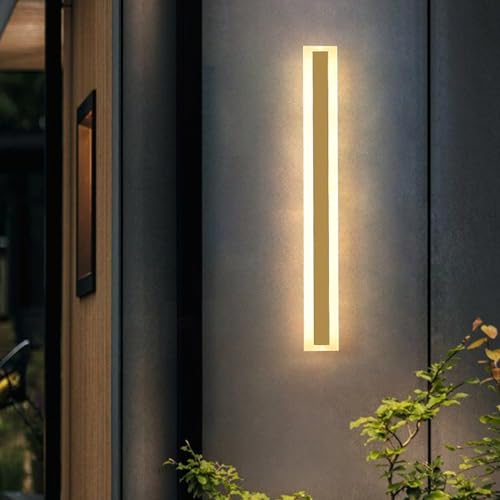 Applique murale extérieur LED dimmable 120cm noire avec télécommande IP65 - 6
