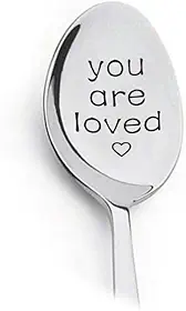 You Are Loved Gifts Colher para mulheres, homens, café, chá, presente para avó, marido, presentes de aniversário de Natal para mãe, esposa, presentes românticos para namorado, namorada, colheres de