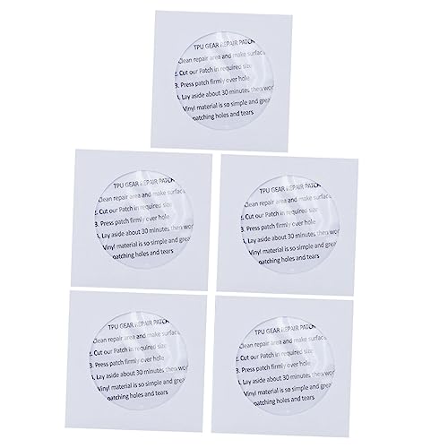 Sosoport 1 Juego Película Anti-reparación De Carpa Sello Parche De Reparación Inflable Parches Reparar Piscina Pegatinas Transparentes Cinta De Reparación Parche Transparente TPU 5 Piezas