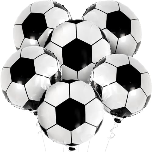 Football Foil Balloons – Pack of 5 Sports Theme Balloons for Birthday Parties, Football Theme Decorations, Sports Events & Celebrations