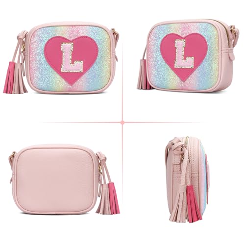 Image of KKXIU Birthday Gifts for Girls Initial Toddler Purse Cute Kids Crossbody Bag
