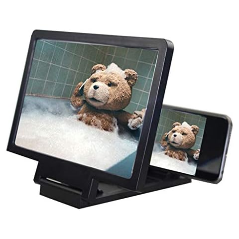 Ralondbey 3D Cell Phone Screen Magnifier Video Amplifier Stand Bracket Phones Screen Magnifier for Smartphones Cover