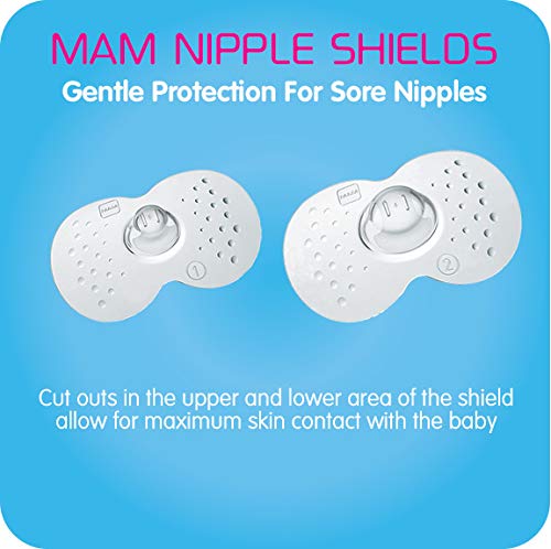 image for MAM Breastfeeding Nipple Shields with Sterilizing Storage Case, Nipple